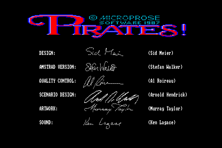 screenshot du jeu Amstrad CPC Pirates !