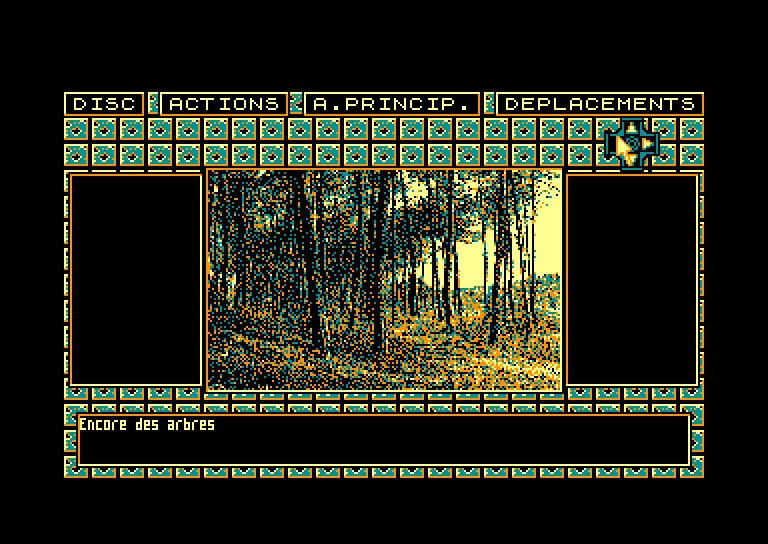 screenshot of the Amstrad CPC game Planete mysterieuse (la)