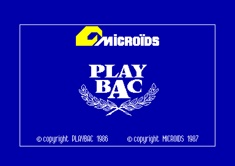 screenshot du jeu Amstrad CPC Play bac