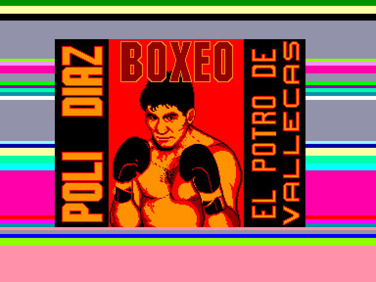 screenshot of the Amstrad CPC game Poli diaz boxeo