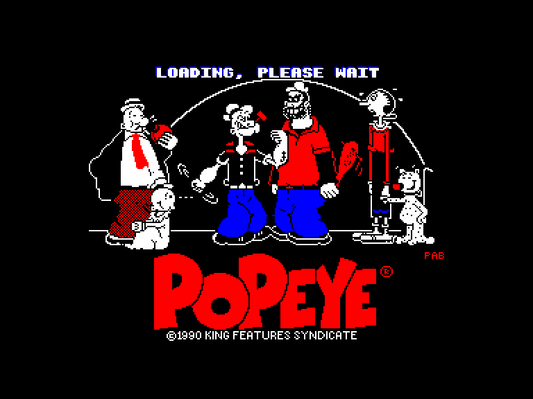 screenshot du jeu Amstrad CPC Popeye 2