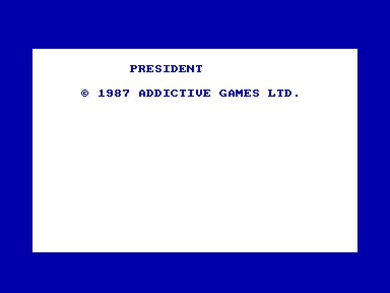 screenshot du jeu Amstrad CPC President