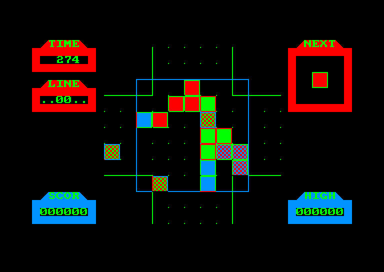 screenshot of the Amstrad CPC game Preuve par 5