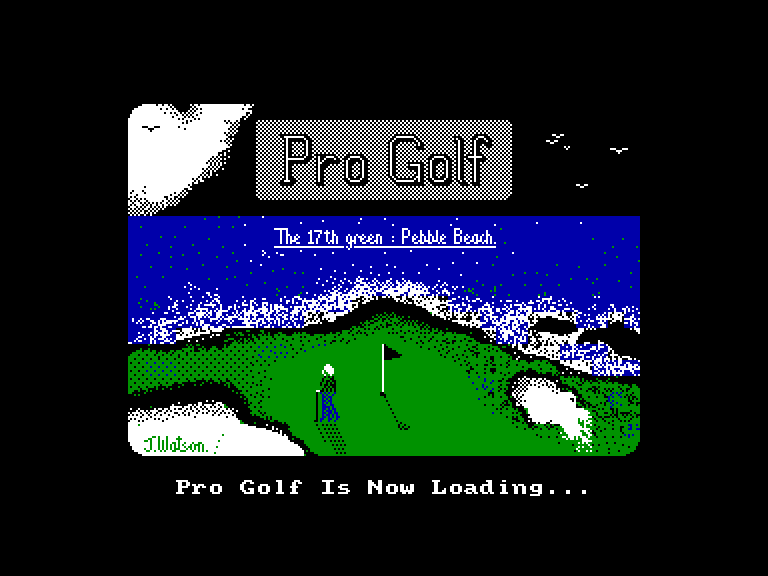 screenshot of the Amstrad CPC game Pro golf simulator