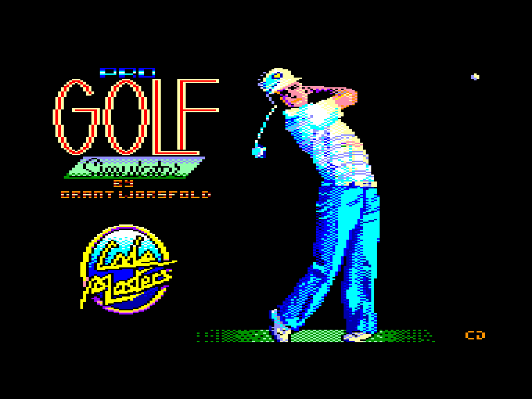 screenshot of the Amstrad CPC game Pro golf simulator