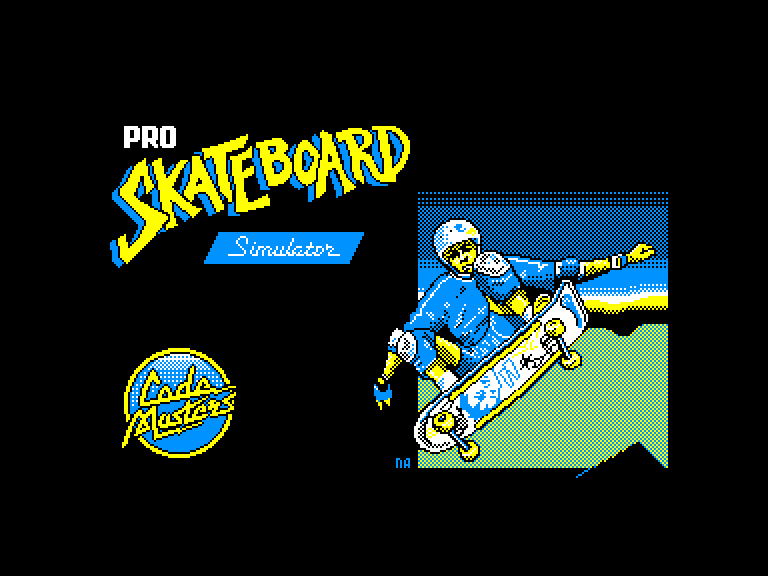 screenshot of the Amstrad CPC game Pro skateboard simulator
