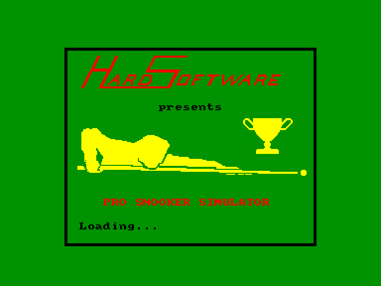 screenshot of the Amstrad CPC game Pro Snooker Simulator