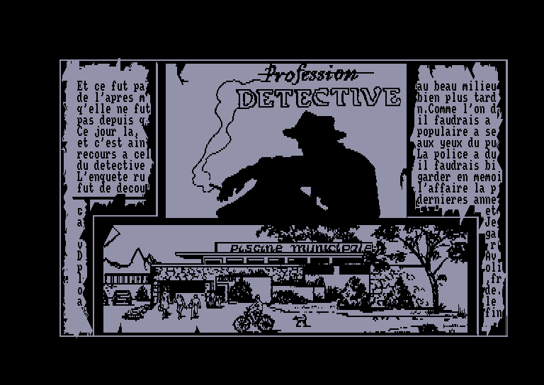 screenshot of the Amstrad CPC game Profession detective