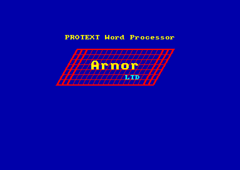 screenshot of the Amstrad CPC game Protext