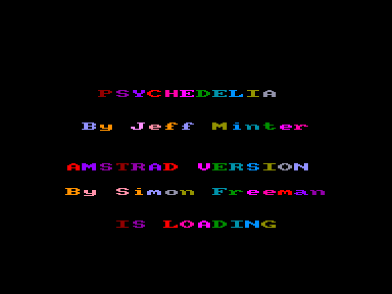 screenshot du jeu Amstrad CPC Psychedelia