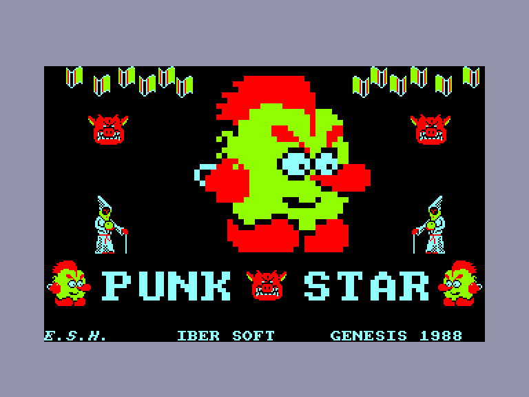 screenshot of the Amstrad CPC game Punk star