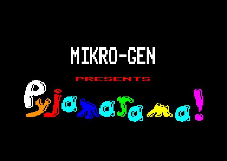 screenshot of the Amstrad CPC game Pyjamarama