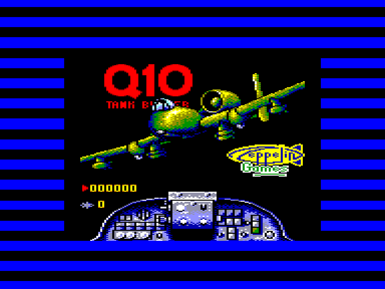 screenshot of the Amstrad CPC game Q10 Tank Buster