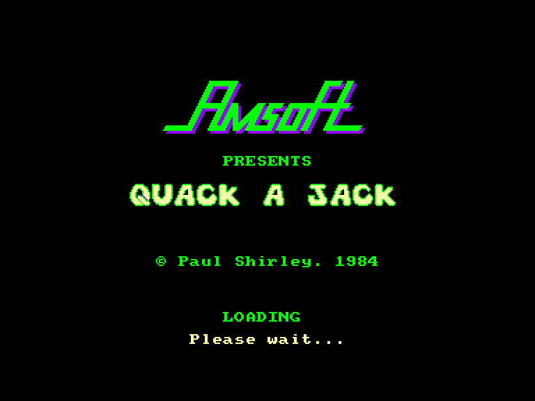 screenshot of the Amstrad CPC game Quack a jack