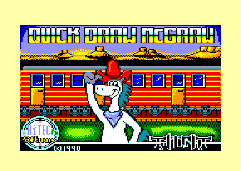 screenshot of the Amstrad CPC game Quick draw mcgraw