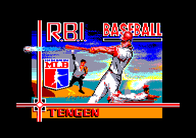 screenshot of the Amstrad CPC game R.B.I. Baseball 2