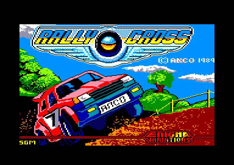 screenshot of the Amstrad CPC game Rally Cross