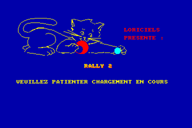 screenshot of the Amstrad CPC game Grand Prix Rally II