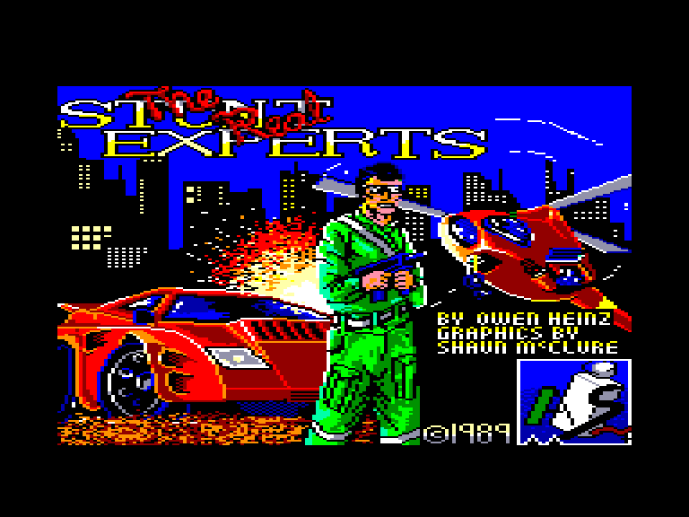 screenshot of the Amstrad CPC game Real stunt experts (the)