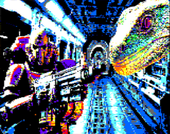 loading screen of Rebel Wars by Manauk for Amstrad CPC