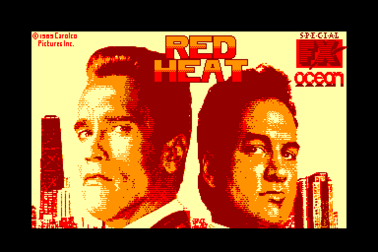 screenshot of the Amstrad CPC game Red Heat