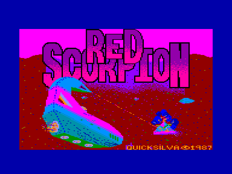 screenshot of the Amstrad CPC game Red scorpion
