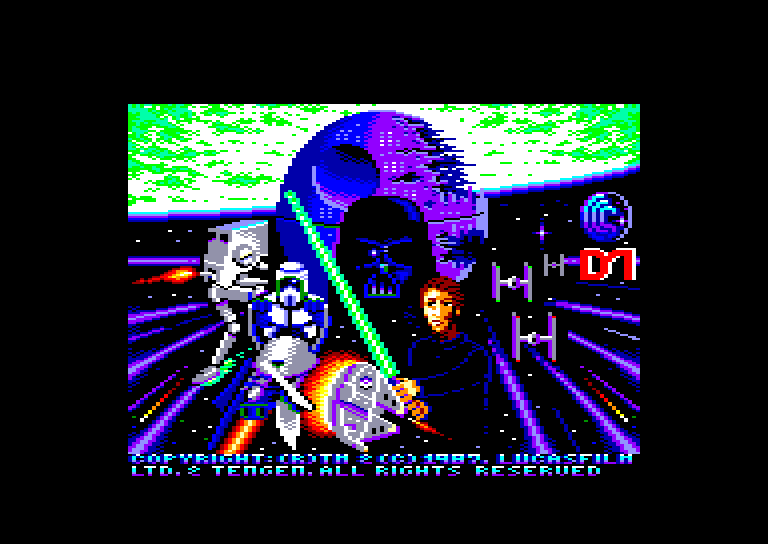 screenshot of the Amstrad CPC game Return of the Jedi