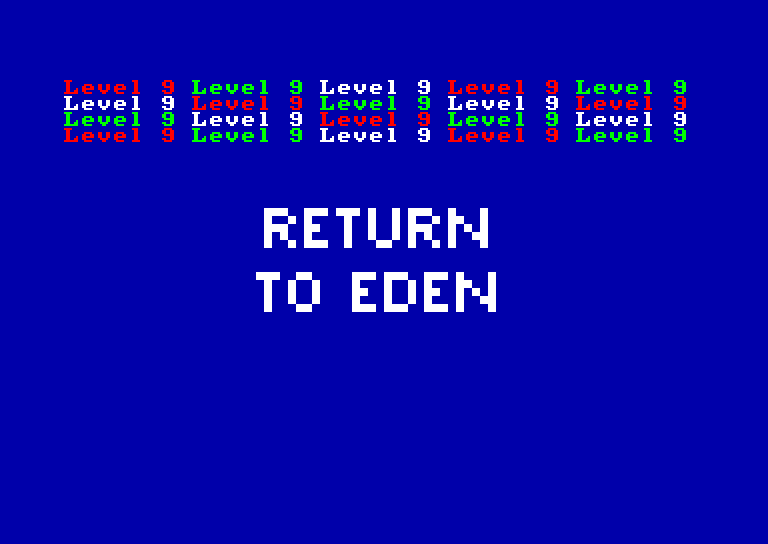 screenshot of the Amstrad CPC game Return to eden