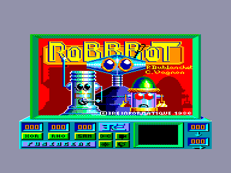 screenshot of the Amstrad CPC game Robbbot