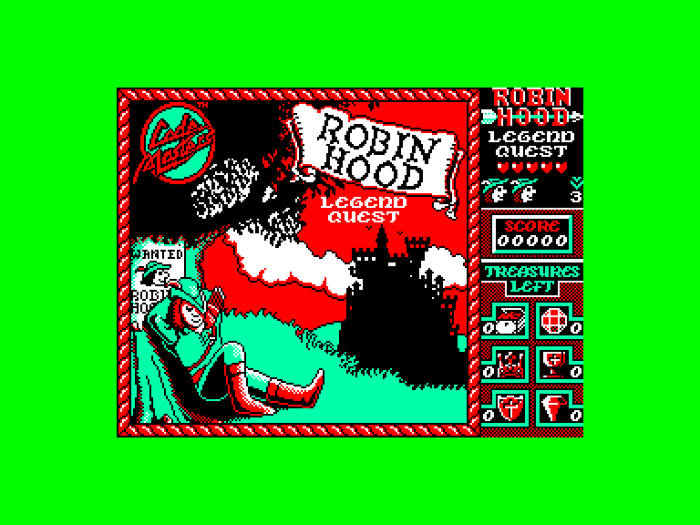 screenshot of the Amstrad CPC game Robin Hood - Legend Quest