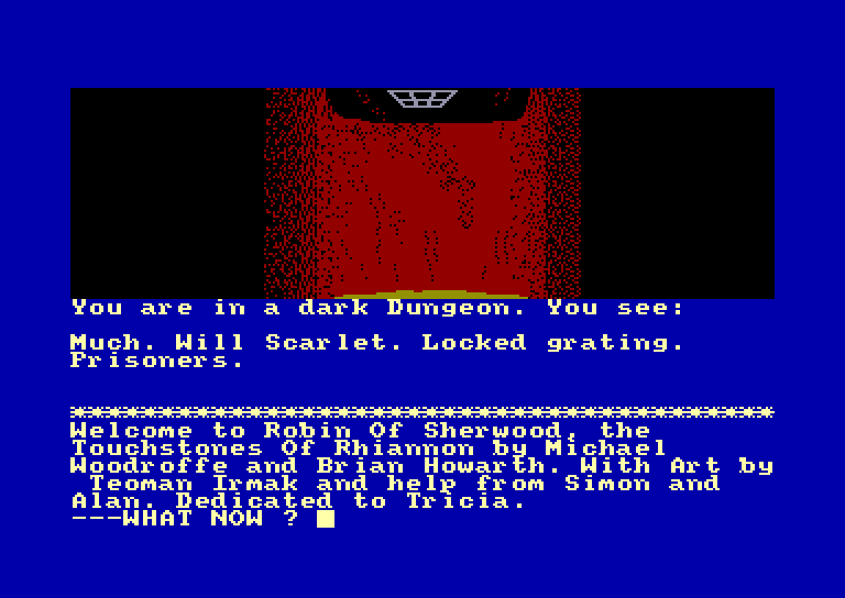 screenshot du jeu Amstrad CPC Robin of Sherwood