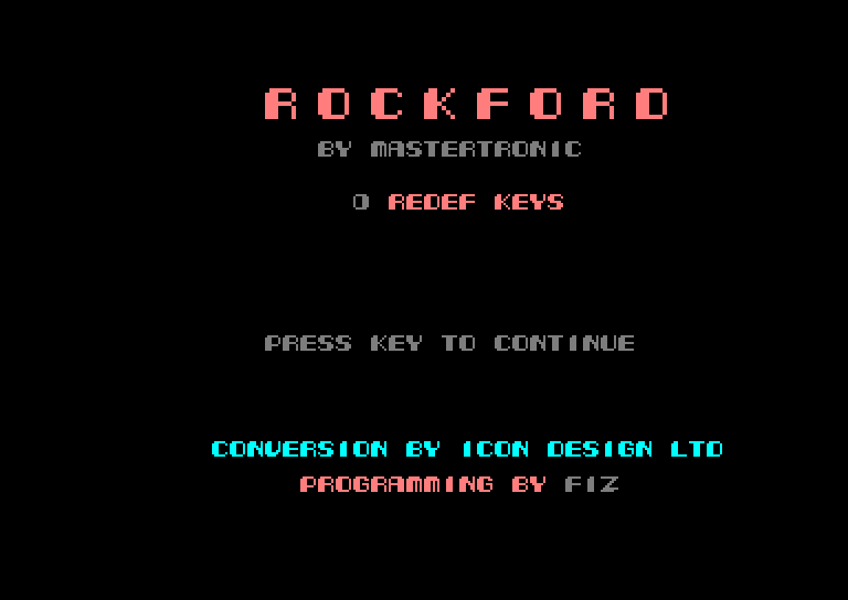 screenshot of the Amstrad CPC game Boulder Dash