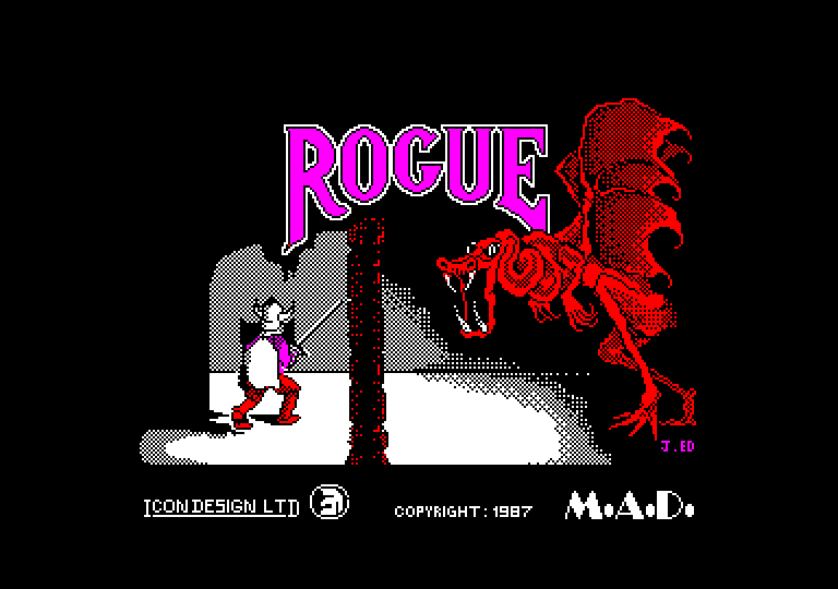 screenshot of the Amstrad CPC game Rogue