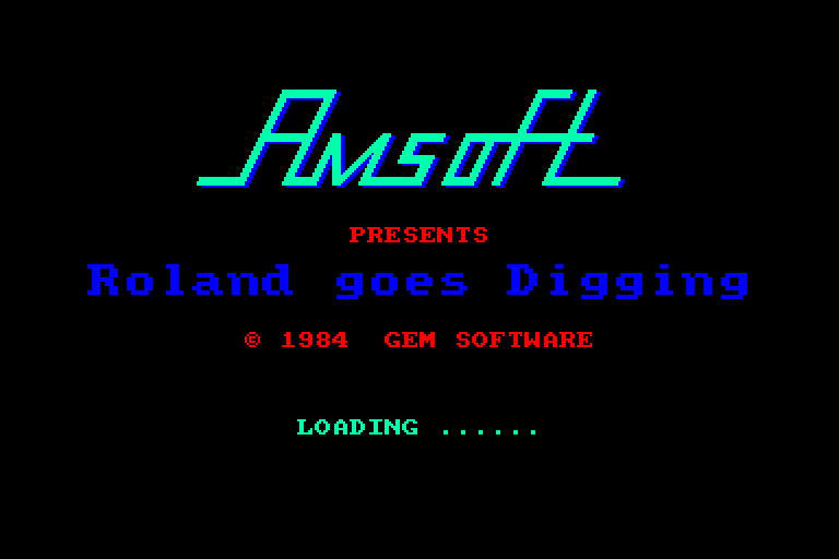 screenshot of the Amstrad CPC game Roland goes digging