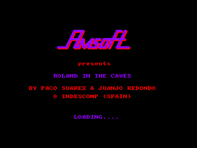 screenshot of the Amstrad CPC game Roland in the caves