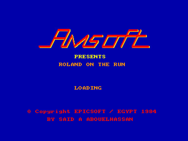 screenshot du jeu Amstrad CPC Roland on the run