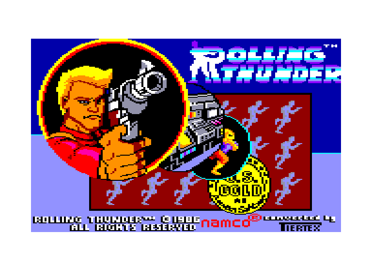 screenshot of the Amstrad CPC game Rolling thunder