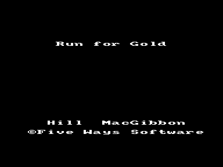 screenshot of the Amstrad CPC game Run for gold