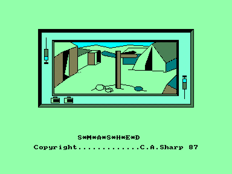 screenshot of the Amstrad CPC game Smashed