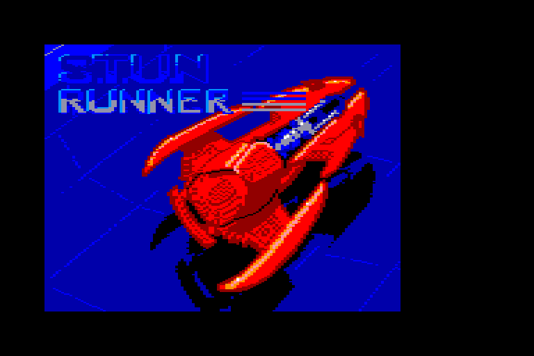 screenshot of the Amstrad CPC game S.T.U.N. Runner