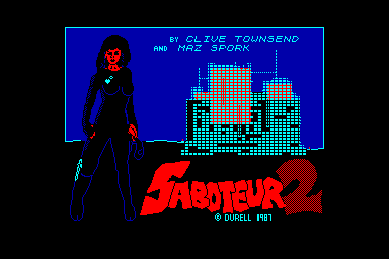 screenshot of the Amstrad CPC game Saboteur II