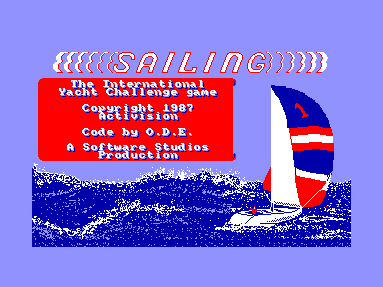 screenshot of the Amstrad CPC game Sailing