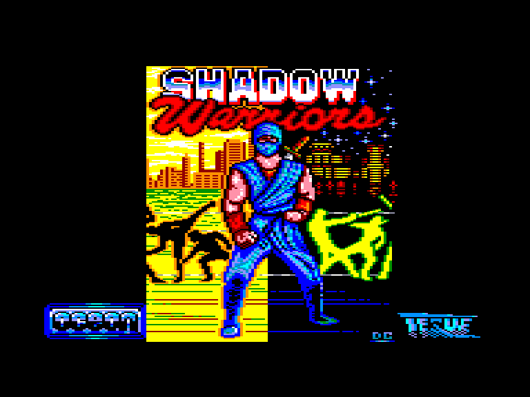 screenshot of the Amstrad CPC game Shadow Warriors