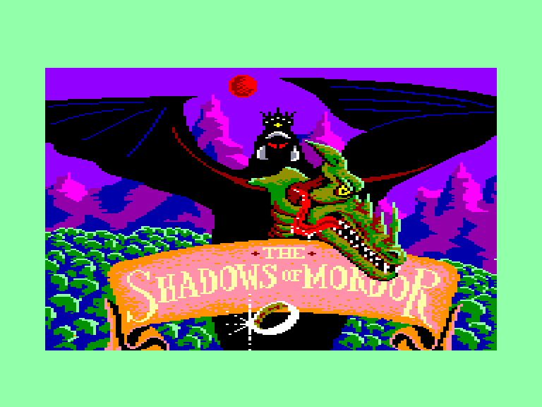 screenshot of the Amstrad CPC game Shadows of mordor (the)