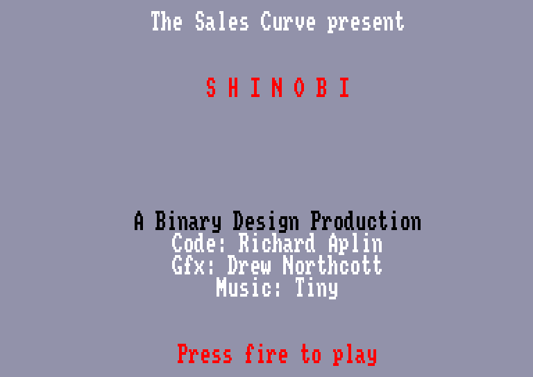 screenshot du jeu Amstrad CPC Shinobi
