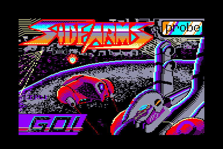 screenshot of the Amstrad CPC game Side Arms