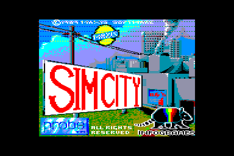 screenshot of the Amstrad CPC game Sim City