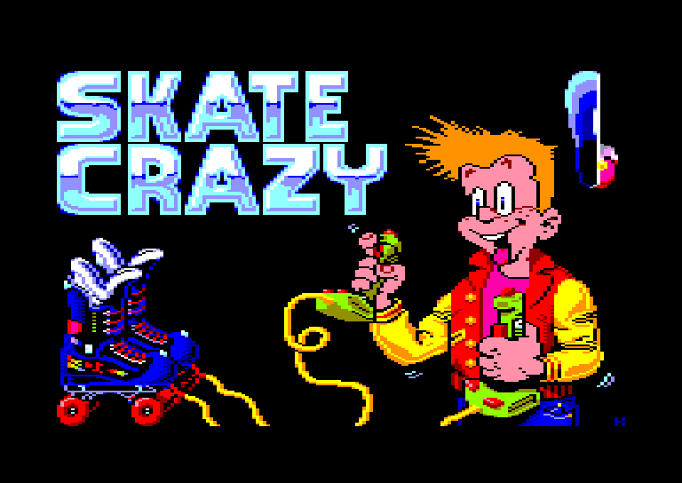 screenshot of the Amstrad CPC game Skate crazy