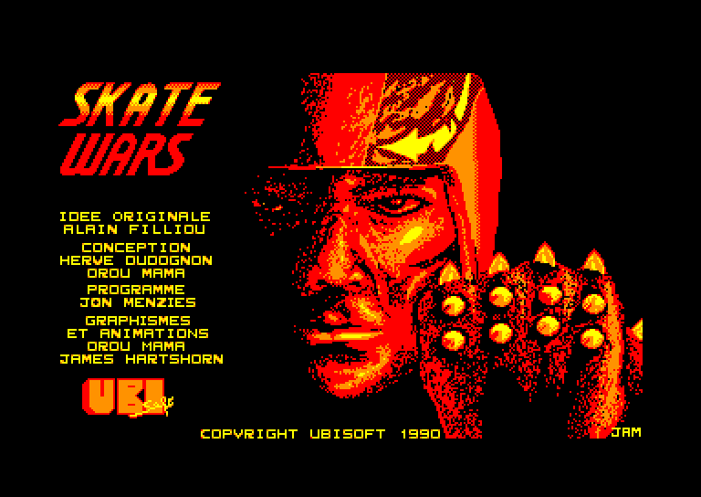 screenshot of the Amstrad CPC game Skate Ball