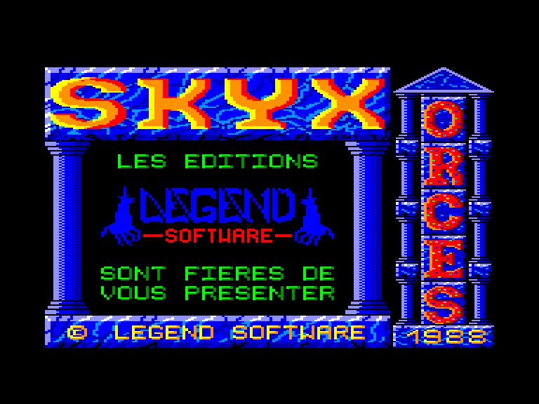 screenshot du jeu Amstrad CPC Skyx